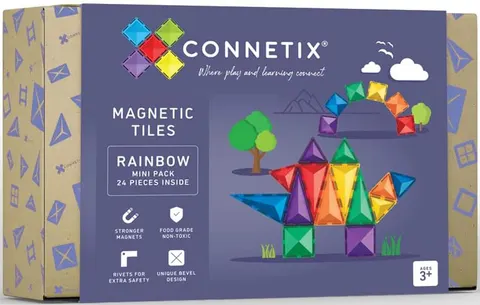 Klocki magnetyczne 24 el. Rainbow Mini Pack 3 lata+ CONNETIX