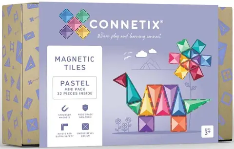 Klocki magnetyczne 32 el. Pastel Mini Pack 3 lata+ CONNETIX