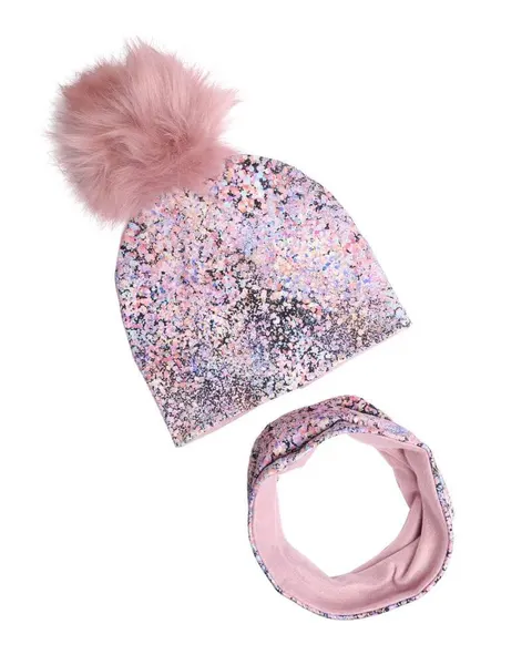 Zimowa Czapka z pomponem + Komin DIVA -50%
