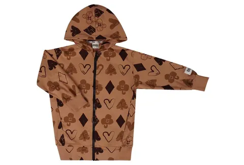 Bluza z kapturem Card King Brązowa