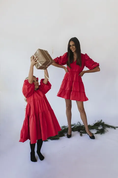 Sukienka Royal Red ( mama&córka ) -50%