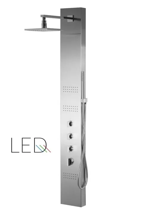 Panel prysznicowy Corsan NEO Mieszacz Stal Deszczownica LED