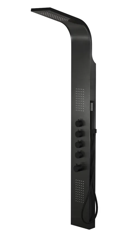 Panel prysznicowy Corsan SAMSARA Termostat Czarna stal