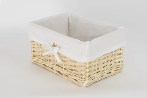 CORSAN - Kosz wiklinowy NATURA z wyściółką ECRU 27x17x11 cm 520E
