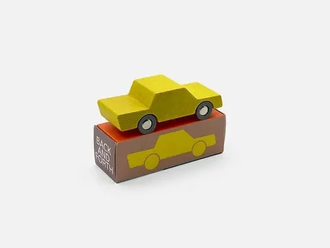 WayToPlay 3 lata+ Samochodzik drewniany WTP - Yellow