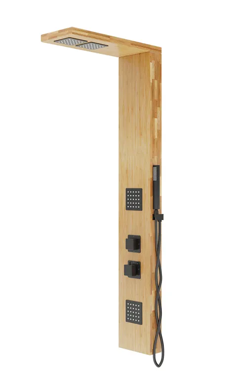 Panel prysznicowy Corsan BASTI Termostat Drewno bambusowe