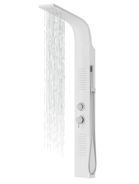 Panel prysznicowy Corsan ALTO Termostat Biały Deszczownica LED