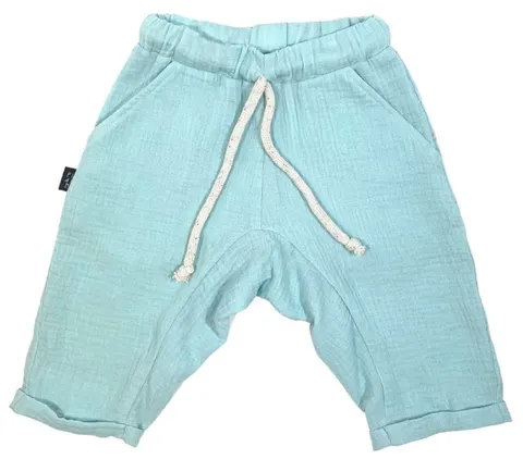 Szorty 059-23 MUSLIN SHORTS / BLUE - GOTS