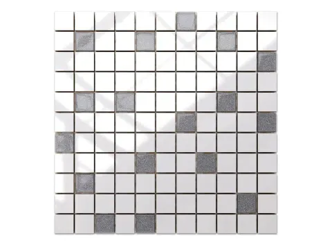 MOZAIKA CERAMICZNA SZKLANA SILVER BROKAT SREBRNA
