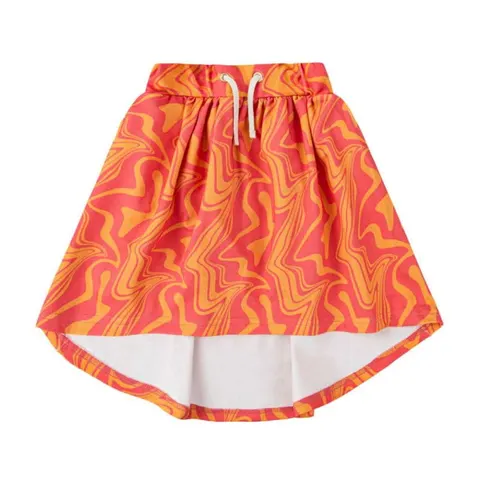 Spódnica midi MAZY POMARAŃCZOWE - PAINT ORANGE / MIDI SKIRT