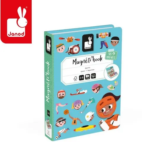 Magnetyczna układanka Sport Magnetibook 3 lata+ Janod J02596 -50%