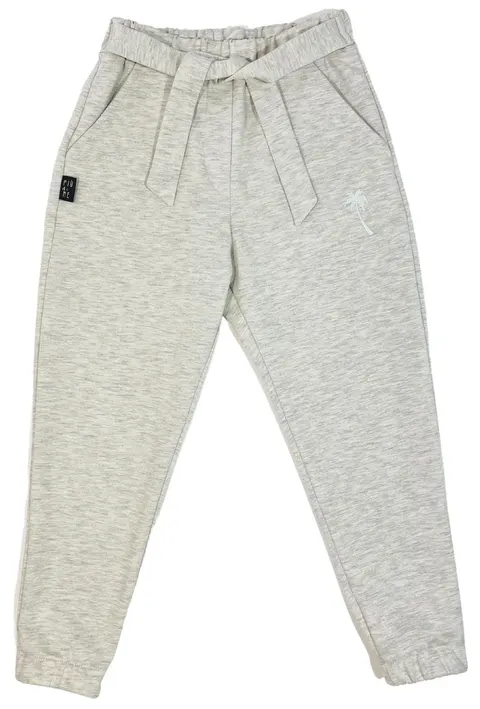 Spodnie 031-23 TROUSERS WH BOW / MELANGE - PALM
