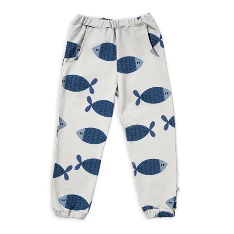Spodnie FISH ON LIGHT GREY PANTS