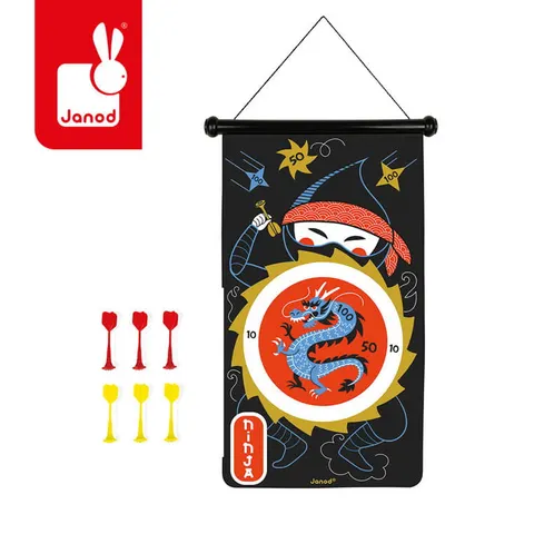 Janod 4 lata+ Magnetyczna gra w rzutki NINJA