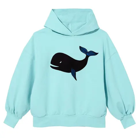 Bluza Oversized Hoodie TURQUOISE whale