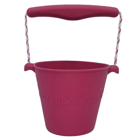 Scrunch 12 m+ Składane wiaderko Bucket WIŚNIOWY do wody i piasku