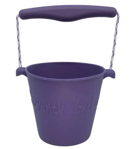 Scrunch 12 m+ Składane wiaderko Bucket PURPUROWY do wody i piasku