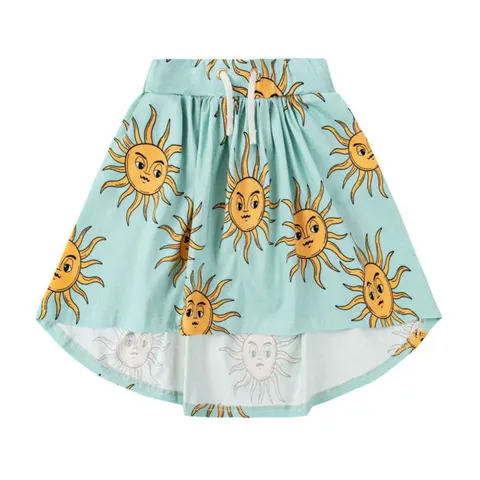 Spódnica midi SŁOŃCE NIEBIESKIE - SUN BLUE / MIDI SKIRT