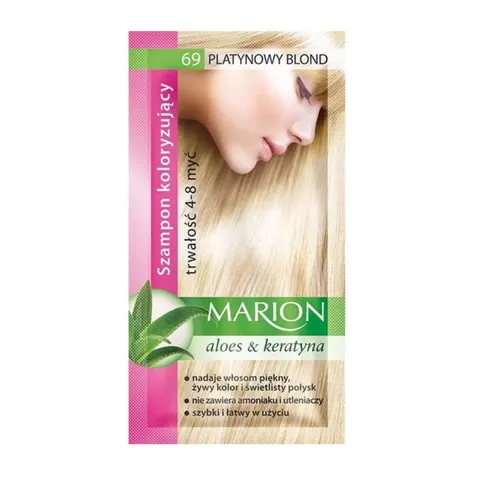 MARION Szampon koloryzujący 4-8 myć 69 PLATYNOWY BLOND, 40ml