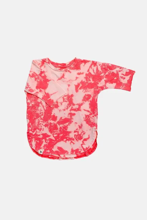 Koszulka 013 LONG ACID SPLASH TEE pink/dark pink