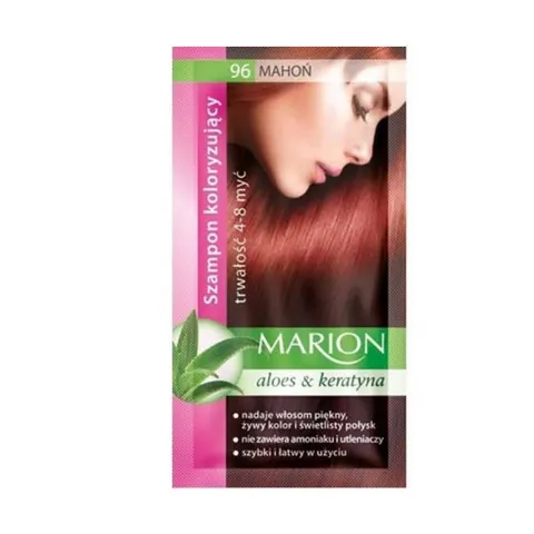 MARION Szampon koloryzujący 4-8 myć 96 MAHOŃ, 40 ml