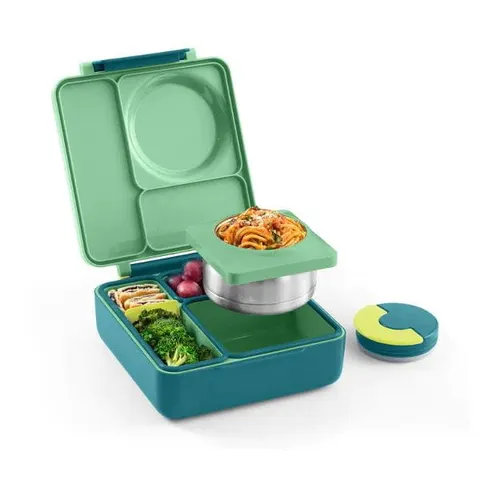 OmieBox Lunch box z termosem MEADOW zielony | OMIE