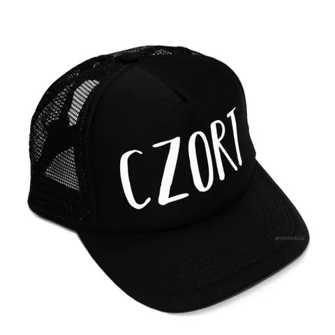 Czapka z daszkiem CZORT czarna