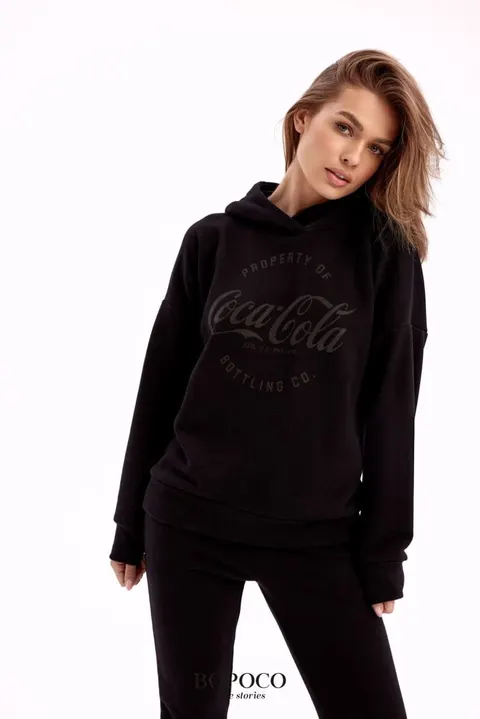 Bluza z kapturem Coca-Cola CZARNA -50%