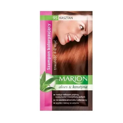 MARION Szampon koloryzujący 4-8 myć 95 KASZTAN, 40 ml