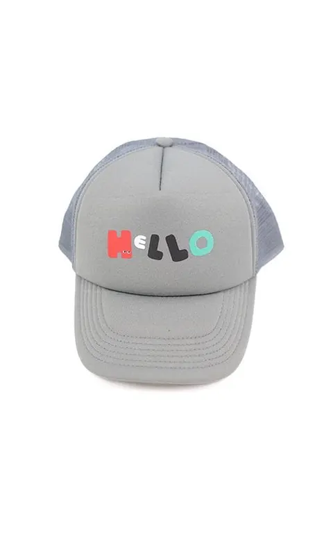 Czapka z daszkiem SZARA hello