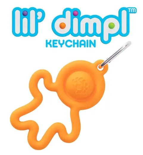 Breloczek Liliputek Pomarańczowy Bąbelki Dimpl 3 lata+ Fat Brain Toy Co FA349-3