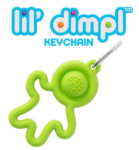 Breloczek Liliputek Zielony Bąbelki Dimpl 3 lata+ Fat Brain Toy Co FA349-5