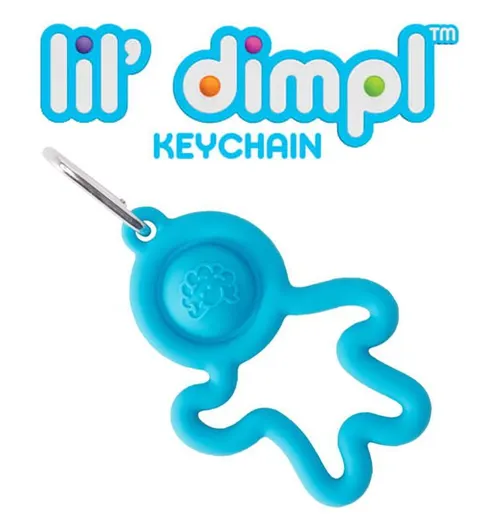 Breloczek Liliputek Niebieski Bąbelki Dimpl 3 lata+ Fat Brain Toy Co FA349-4