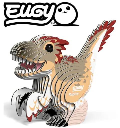 Eko Układanka 3D Dinozaur Raptor 6 lat+ Eugy EG_065