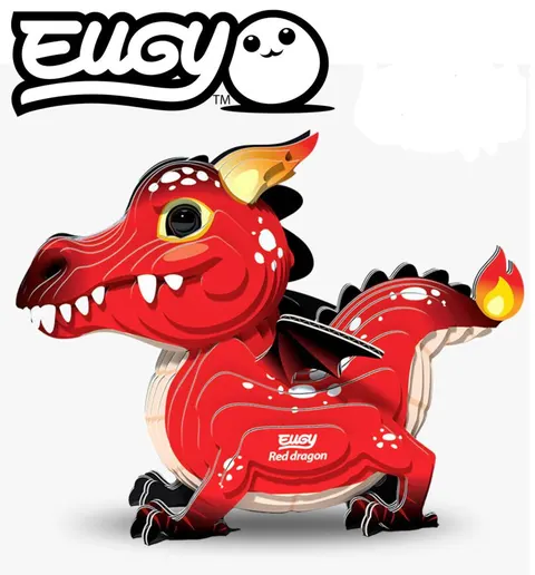 Eko Układanka 3D Czerwony Smok 6 lat+ Eugy EG_085
