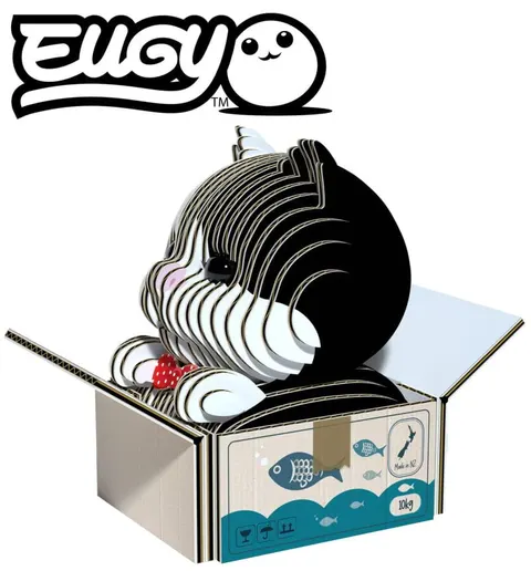 Eko Układanka 3D Kotek Tuxedo 6 lat+ Eugy EG_089