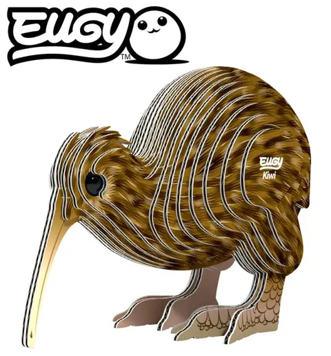 Eko Układanka 3D Brązowy Ptak Kiwi 6 lat+ Eugy EG_091