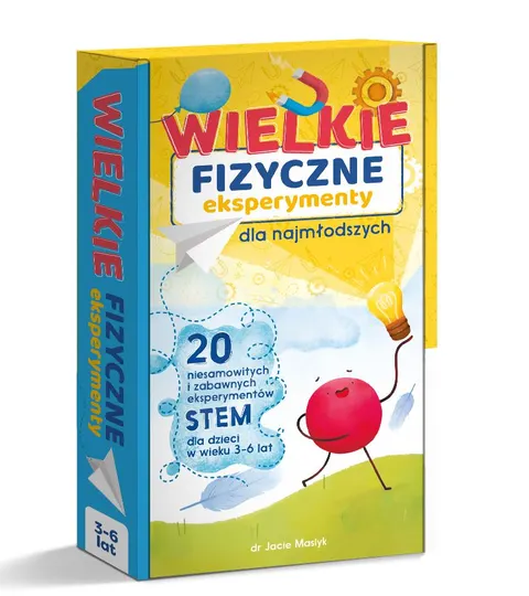 Karty dla dzieci Wielkie FIZYCZNE eksperymenty dla najmłodszych 3-6 lat Api Papi