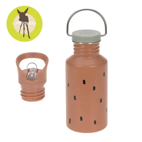 Bidon ze stali nierdzewnej 500 ml Happy Prints karmelowy | Lassig