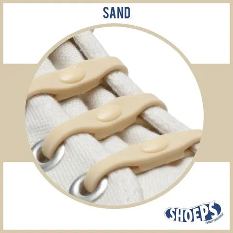 Silikonowe Sznurówki Shoeps SAND/ecru