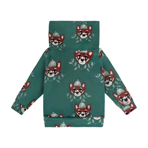 Bluza z kominem PANDA ZIELONA - PANDA GREEN / SNOOD SWEATSHIRT